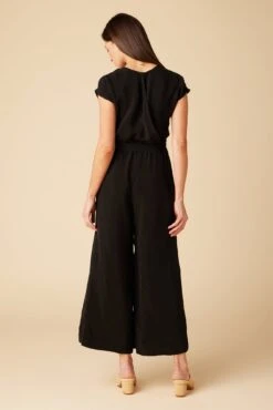 Wynnie Cupro Jumpsuit - Black -Mode Weft Sales Store 451 Wynnie Cupro Black 3