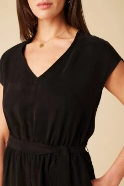 Wynnie Cupro Jumpsuit - Black -Mode Weft Sales Store 451 Wynnie Cupro Black 4