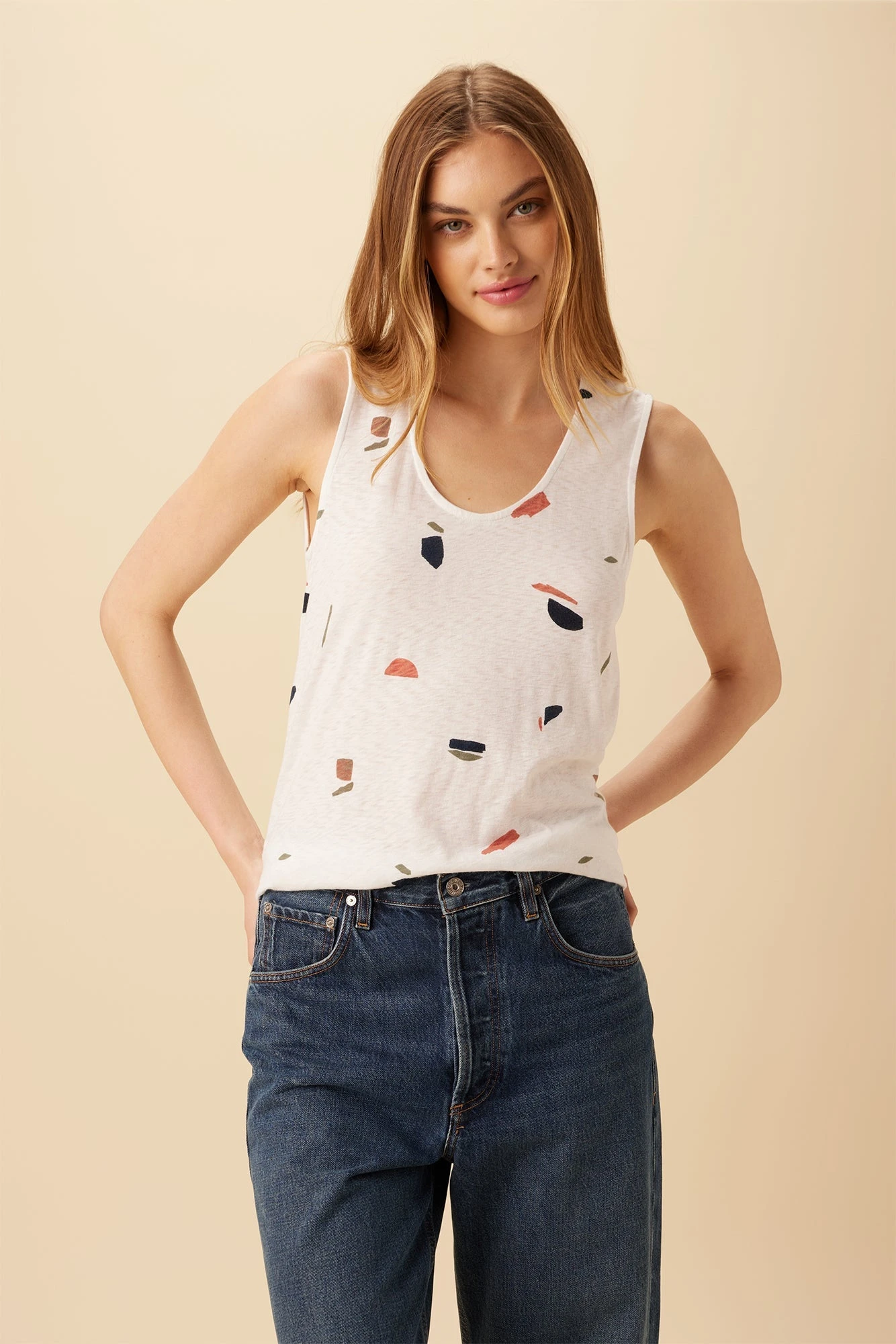 Laurence Reverie Slub Tank - Terrazzo - ReAmour 3 Laurence Reverie Slub Tank - Terrazzo - ReAmour