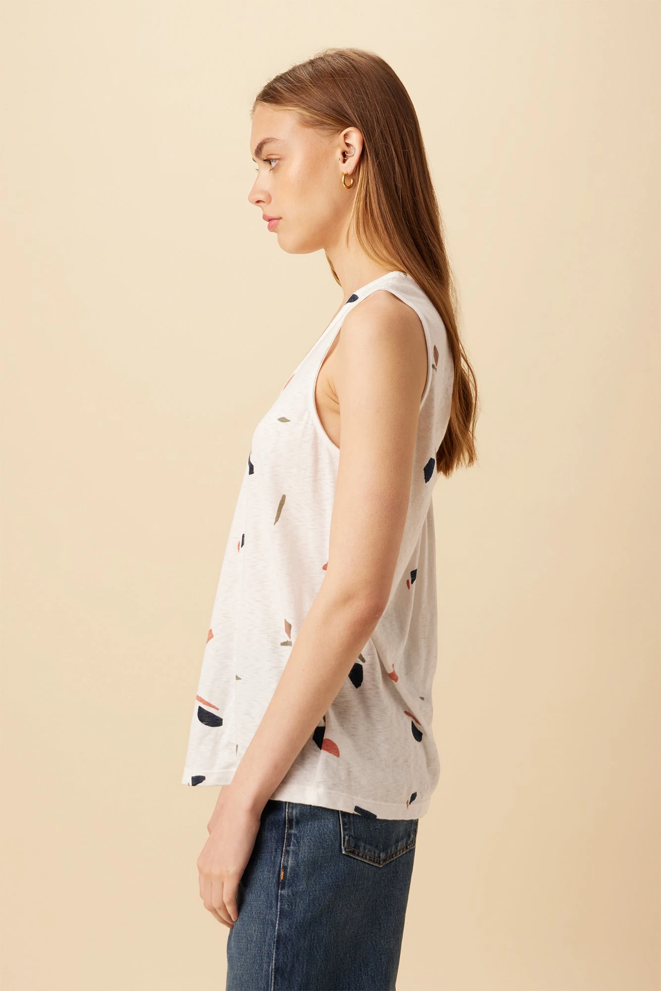 Laurence Reverie Slub Tank - Terrazzo - ReAmour 4 Laurence Reverie Slub Tank - Terrazzo - ReAmour - Image 2