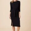 Colombe 3/4 Sleeve Reverie Knit Dress - Black 1 Colombe 3/4 Sleeve Reverie Knit Dress - Black -Mode Weft Sales Store 6054 34 Slv Colombe Black 1