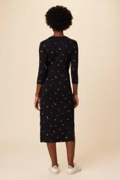 Colombe 3/4 Sleeve Reverie Knit Dress - Positano -Mode Weft Sales Store 6054 34 Slv Colombe Positano 3