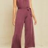 Georgina Tencel Luxe Jumpsuit - Pinot -Mode Weft Sales Store 6670 Georgina OL EXCLUSIVE ONLY Pinot 14054