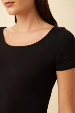 Jenna Reverie Knit Tee - Black -Mode Weft Sales Store 7028 Jenna Black 4