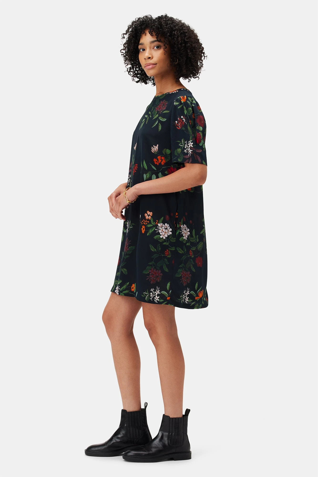 Darla Washable Silk Dress - Osaka Floral 3 Darla Washable Silk Dress - Osaka Floral
