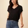 Mayr Dream Knit Tee - Black -Mode Weft Sales Store 7044 Mayr Black 1