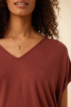 Mayr Dream Knit Tee - Earth -Mode Weft Sales Store 7044 Mayr Earth 4