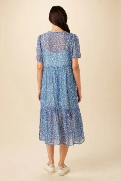 Ravello Nouveau Silk Dress - Brooklyn Floral -Mode Weft Sales Store 7545 Ravello Brooklyn 3