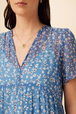 Ravello Nouveau Silk Dress - Brooklyn Floral -Mode Weft Sales Store 7545 Ravello Brooklyn 4