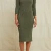 Perry Pointelle Rib Dress - Calla Green -Mode Weft Sales Store 7549PerryCallaGreen 0203 web 4dca6e16 1b3e 44d0 8de2 adf8e4810565