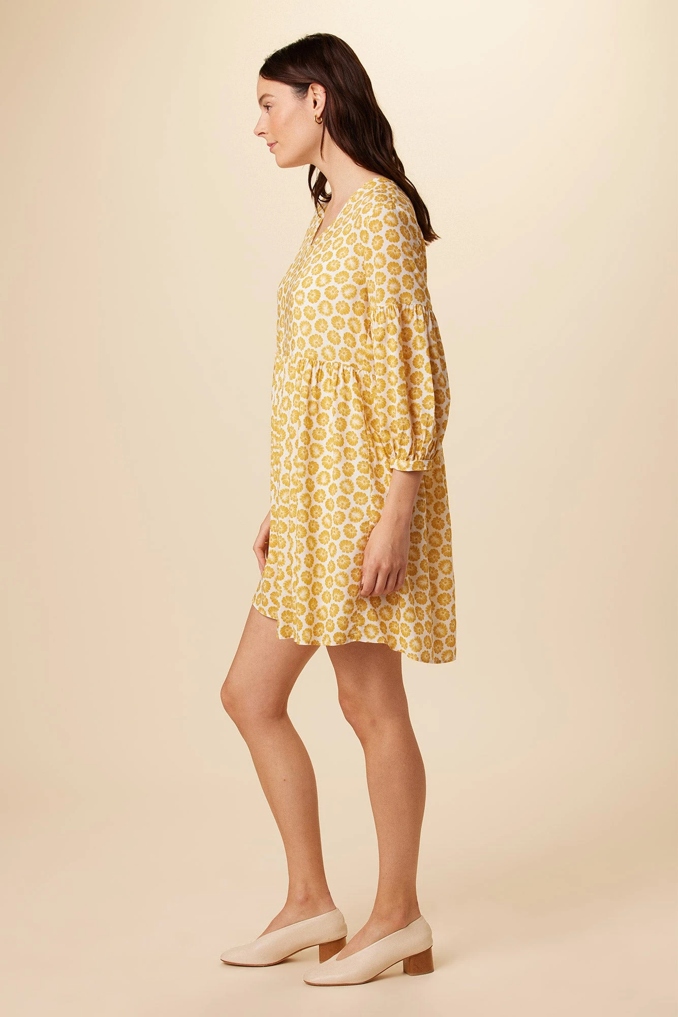 Shailene Ecovero Dress - Calico Sunflower 4 Shailene Ecovero Dress - Calico Sunflower - Image 2