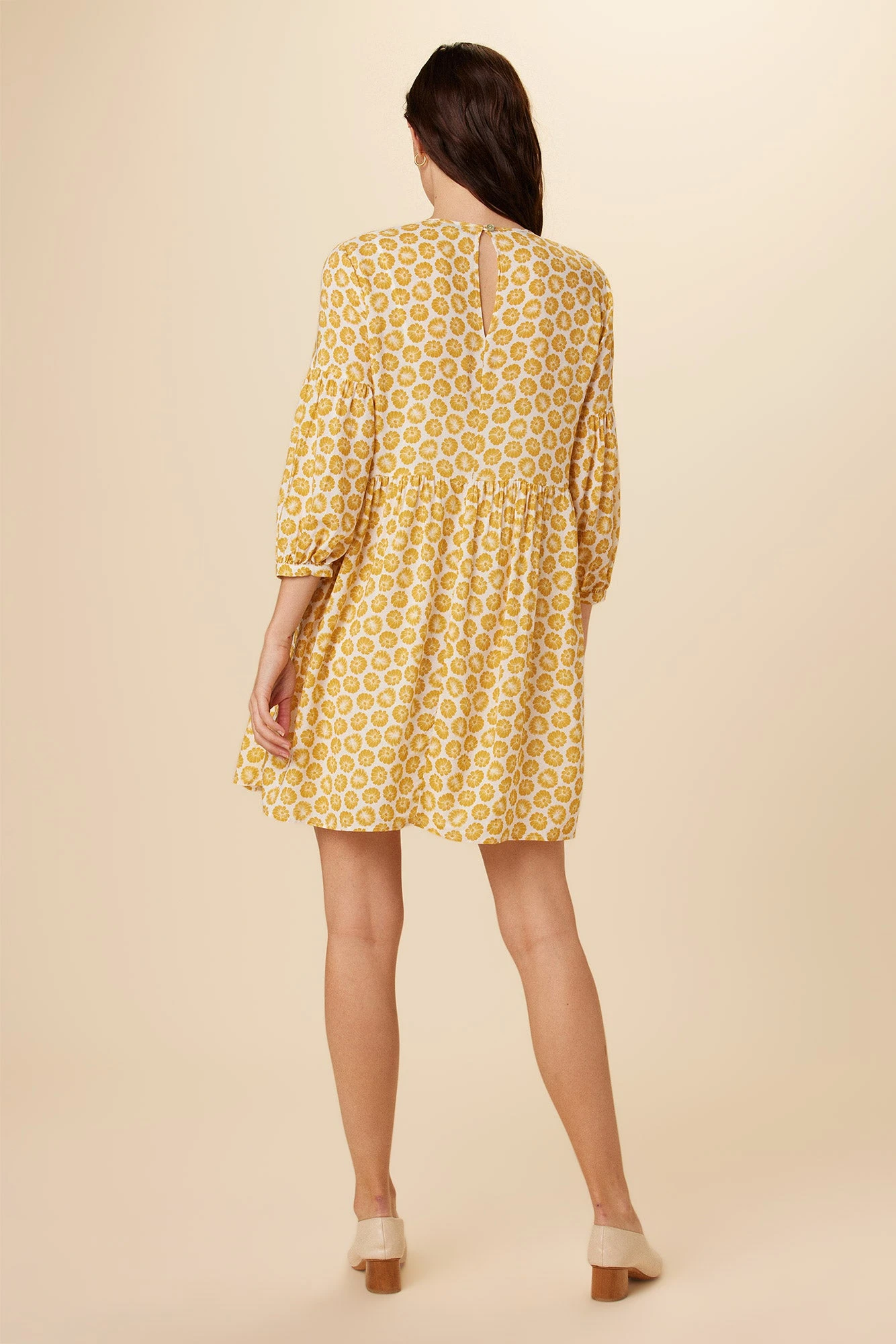 Shailene Ecovero Dress - Calico Sunflower 5 Shailene Ecovero Dress - Calico Sunflower - Image 3