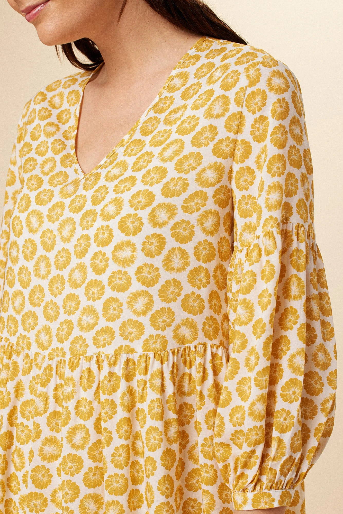Shailene Ecovero Dress - Calico Sunflower 6 Shailene Ecovero Dress - Calico Sunflower - Image 4