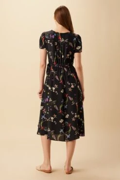 Ellie Washable Silk Dress - Marin Floral 8 Ellie Washable Silk Dress - Marin Floral -Mode Weft Sales Store 7912 Ellie Silk Marin Floral 3
