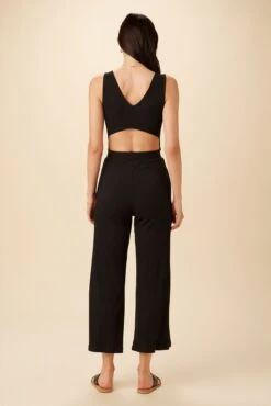 Gretchen Paris Rib Jumpsuit - Black -Mode Weft Sales Store 7918 Gretchen Black 3