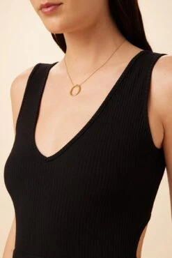 Gretchen Paris Rib Jumpsuit - Black -Mode Weft Sales Store 7918 Gretchen Black 4