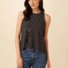 Sadie Tencel Slub Tank - Gigi Black Stripe -Mode Weft Sales Store 7951 Sadie Gigi Stripe Black 1