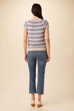 Rosario Sweater Tee - Multi Stripe -Mode Weft Sales Store 7953 Rosario Multi Stripe 3