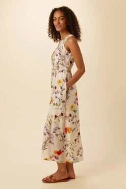 Larsa Washable Silk Dress - Provence Ivory -Mode Weft Sales Store 7988 Larsa Provence Ivory 2