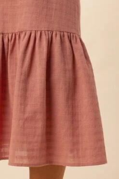 Michelle Organic Cotton Dress - Carnelian -Mode Weft Sales Store 7990R1 Michelle Cotton Carnelian 5