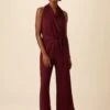 Agnes Dream Knit Jumpsuit - Plum -Mode Weft Sales Store 7996 Agnes Jumpsuit Plum 1