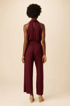 Agnes Dream Knit Jumpsuit - Plum -Mode Weft Sales Store 7996 Agnes Jumpsuit Plum 3