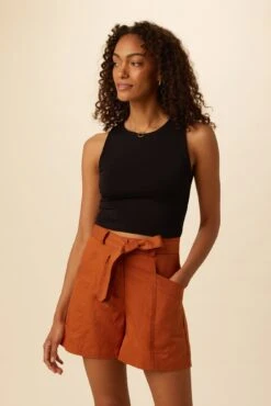 Alaina Dream Knit Tank - Black