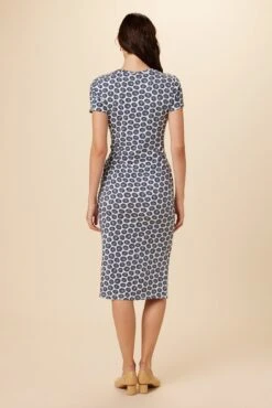 Colombe Reverie Knit Dress - Calico Navy -Mode Weft Sales Store 9032 S S Colombe Calico Navy 3