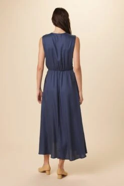 Olive Tencel Maxi Dress - Indigo -Mode Weft Sales Store 9294 Olive Indigo 3