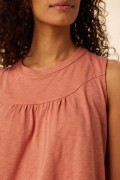 Hartley Reverie Slub Tank - Coral Haze -Mode Weft Sales Store 9317 Hartley Coral Haze 4