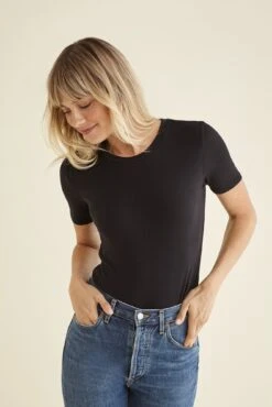 Talin Dream Rib Tee -Mode Weft Sales Store 9367 Talin Black 1834 web