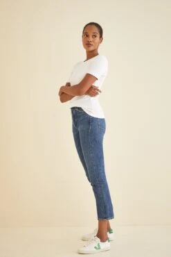 Talin Dream Rib Tee -Mode Weft Sales Store 9367 Talin White 1814 web