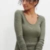 Itana Long Sleeve Dream Rib Tee - Vetiver -Mode Weft Sales Store 9456 Itana Vetiver 5219 Web 327d76f1 20e3 4ee9 8f9c 2ca79b908dac