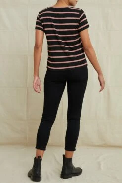 Berkeley Dream Knit Tee - Black And Quartz -Mode Weft Sales Store 9493SSBerkeleySausalitoBlackQuartzStripe 3299 web 542adce1 381f 43b8 8178 8c44b7630a6c