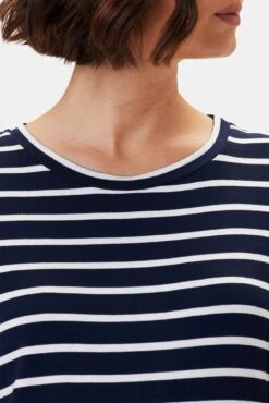 Berkeley Dream Knit Tee - Basque Stripe -Mode Weft Sales Store 9493 Berkeley Basque Stripe 4