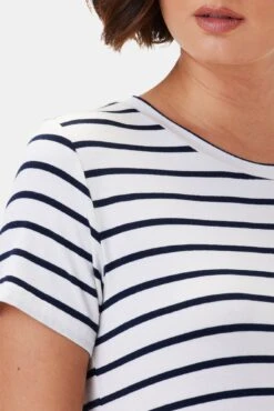 Berkeley Dream Knit Tee - Marine Stripe -Mode Weft Sales Store 9493 Berkeley Marine Stripe 4