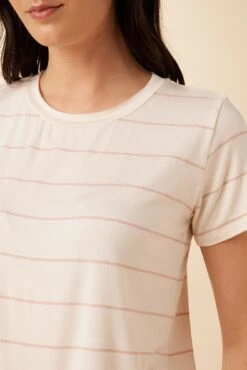 Berkeley Dream Knit Tee - Havana Stripe Rose 8 Berkeley Dream Knit Tee - Havana Stripe Rose -Mode Weft Sales Store 9493 SS Berkeley Havana Stripe Natural Pink 4 48a2ee59 36aa 4610 ab85 af2ea5b90eba