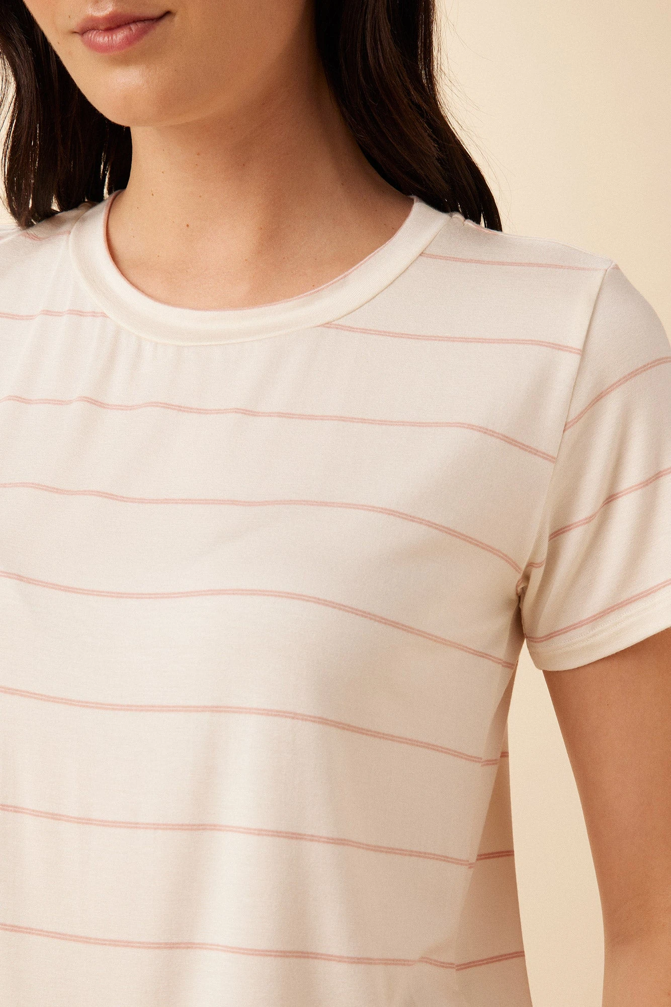 Berkeley Dream Knit Tee - Havana Stripe Rose 5 Berkeley Dream Knit Tee - Havana Stripe Rose - Image 3