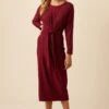 Russo Luxe Fleece Dress - Mulberry -Mode Weft Sales Store 9597R1 Russo Mulberry 1