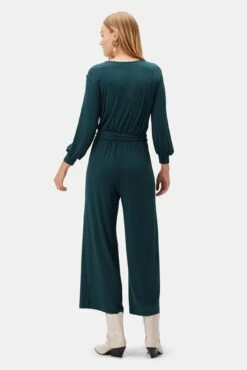 Everley Dream Knit Jumpsuit - Darkest Spruce -Mode Weft Sales Store 9623 Everley darkest spruce 3