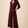 Everley Dream Knit Jumpsuit - Plum -Mode Weft Sales Store 9623 Everly Jumpsuit Plum 1