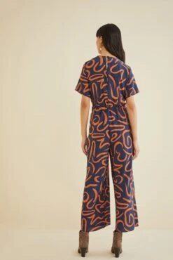 Fantasia Silk Jumpsuit -Mode Weft Sales Store 9669 Fantasia Matisse Rust 1439 web
