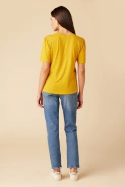 Odilia Reverie Slub Tee - Sunflower -Mode Weft Sales Store 9828 Odilia Slub Sunflower 3