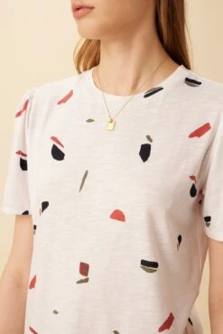 Odilia Reverie Slub Tee - Terrazzo -Mode Weft Sales Store 9828 Odilia Slub Terrazzo 4