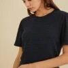 Odilia Scallop Knit Tee - Navy Black -Mode Weft Sales Store 9908 Scallop Knit Odilia Navy Black 1221 web e70180ae fbb6 4726 9851 d36b0c92784a