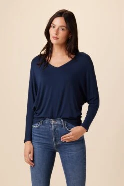 Mayr Long Sleeve Dream Knit Tee - Ocean