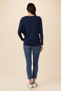 Mayr Long Sleeve Dream Knit Tee - Ocean -Mode Weft Sales Store 9938 LS Mayr Ocean 3