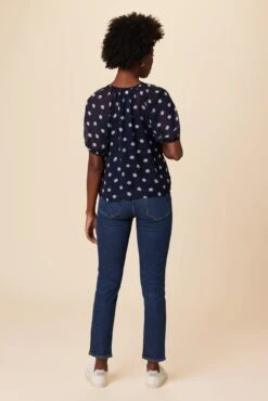 Chloe Chiffon Blouse - Phillipa -Mode Weft Sales Store Chloe Philippa Dot 3