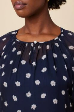 Chloe Chiffon Blouse - Phillipa -Mode Weft Sales Store Chloe Philippa Dot 4