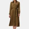 Joyce Dress - Bronzed Olive -Mode Weft Sales Store LS Joyce Bronzed Olive 1